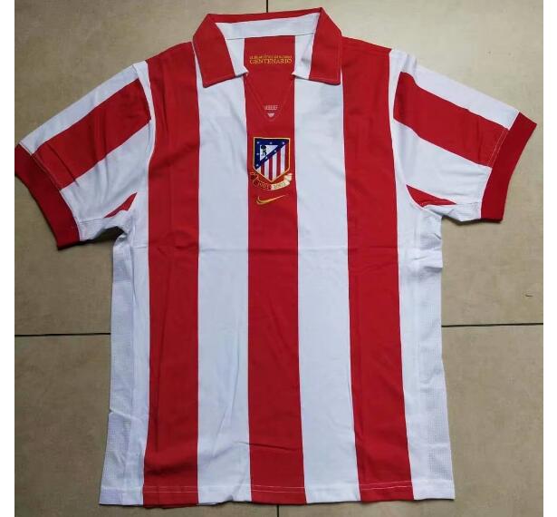 2003-04 Atletico Madrid Retro Home Kit Soccer Jersey